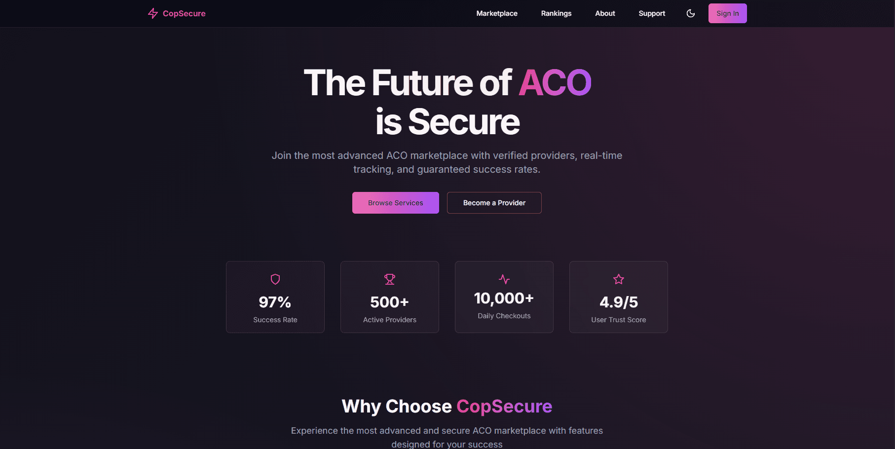 CopSecure Marketplace (Beta) preview